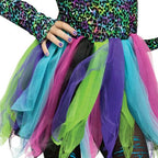 Wild Cat Rainbow Animal Child Halloween Costume, Black / Blue / Pink, Medium