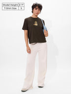 The Souled Store Anti-Depressant Women and Girls Round Neck Short Sleeve Off White Graphic Printed Cotton Relaxed Fit