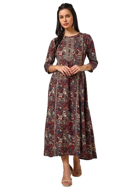 Soch Women Rayon Embroidered Dress with Sequins Work