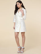A.T.U.N. (ALL THINGS UBER NICE) Womens Blazer Dress Ivory