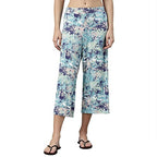 Enamor Essentials Womens Slim Fit Mid Rise Crop Length Soft & Drapey Stretch Viscose Culottes with Smart Side Slits - EA64(EA64