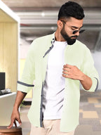 Tee Projekt Shirt for Men Cotton Spread Collar Button Down Long Sleeve Shirt Home, Regular, Home (Pack of 1)