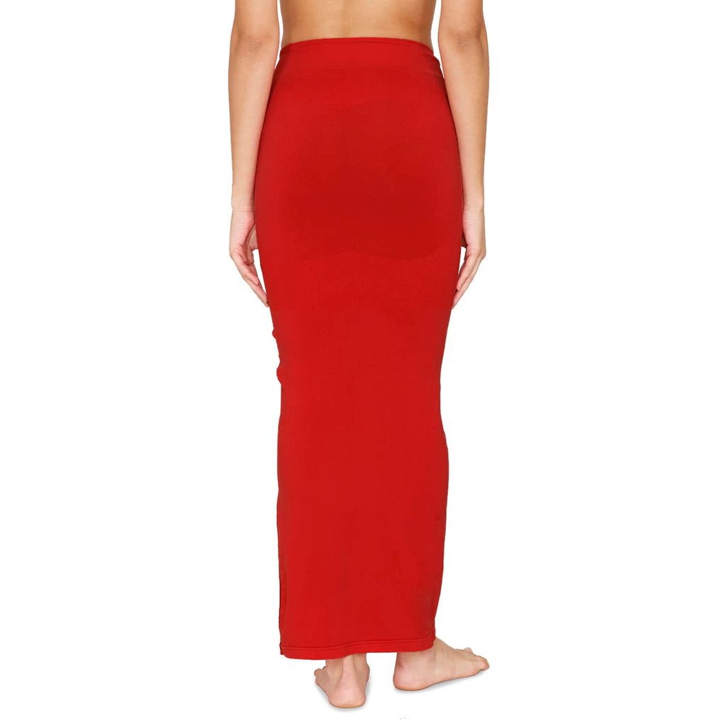 Zivame All Day Seamless Mermaid Saree Shapewear with Removable Drawcord for Women - Tango Red