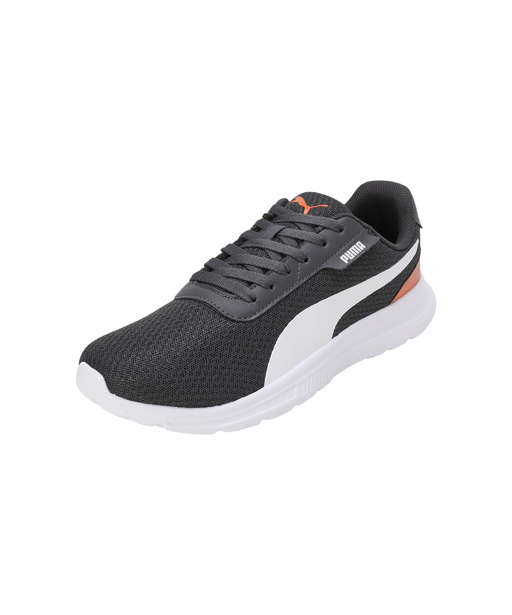PUMA | Razz Mens Running Shoes | Dark CoalMaple SyrupWhite | 7UK 7