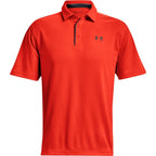 Under Armour Men's Tech Golf Polo, Phoenix Fire (296)/Pitch Gray, Large