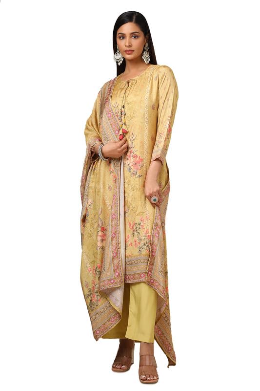 Soch Women Viscose Muslin Floral Print Suit Set with Sequins