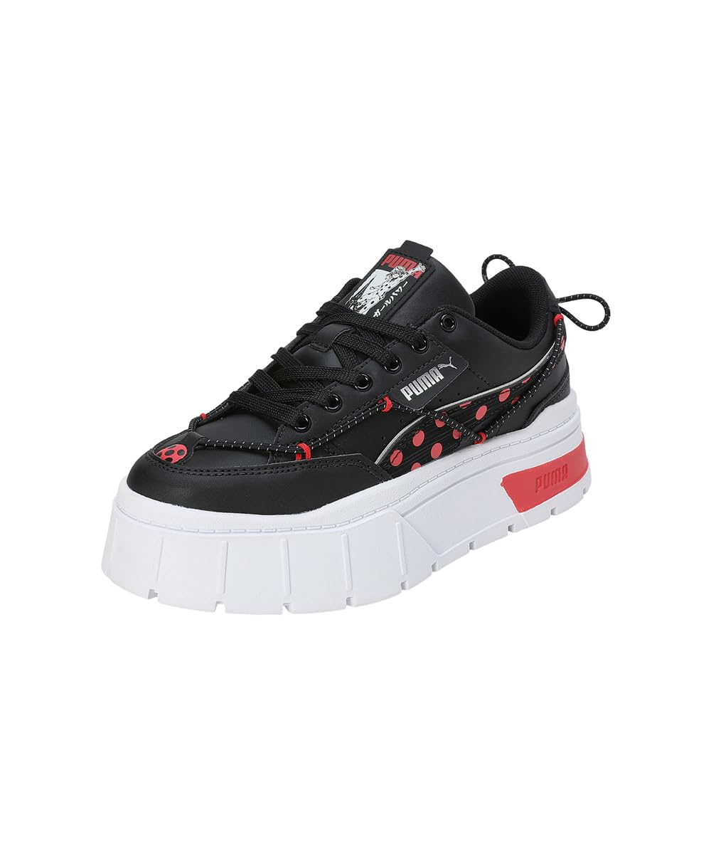 PUMA , Girls, Mayze Stack Miraculous Jr, BlackRed, Sneaker, 4UK, (39390601) 4
