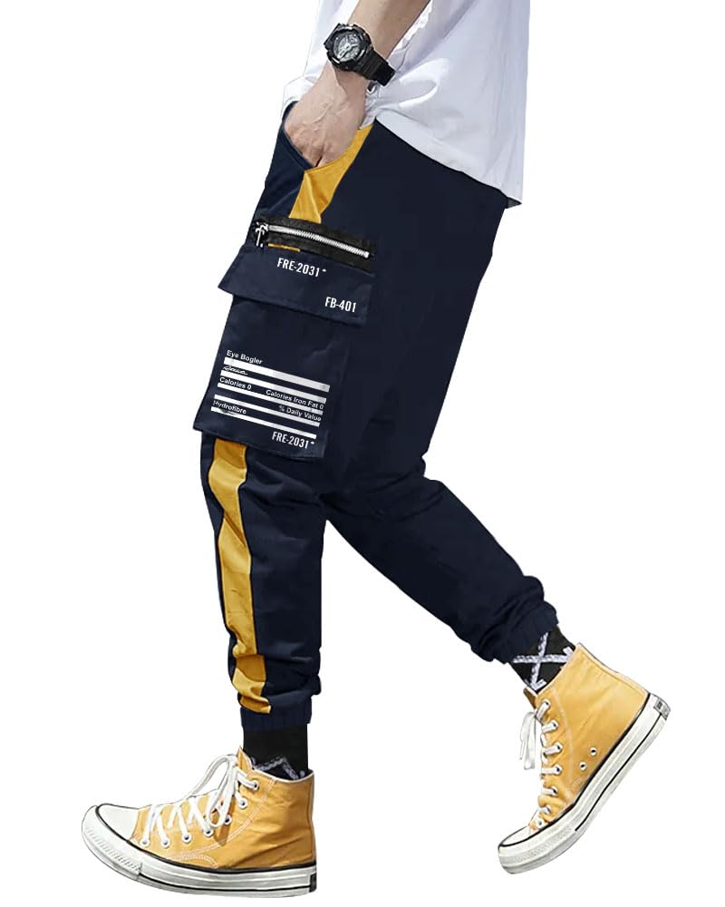Noble Monk Track Pant For Men | Stylish Track Pants | Cargo Pockets |Baggy Fit JoggerS For Men
