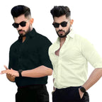 Pinkmint Cotton Blend Casual Shirt for Men Combo Shirt for Formal Wear, Regular Home Wear