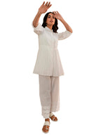 Libas WomenS Cotton A-Line Kurtis (37087_White