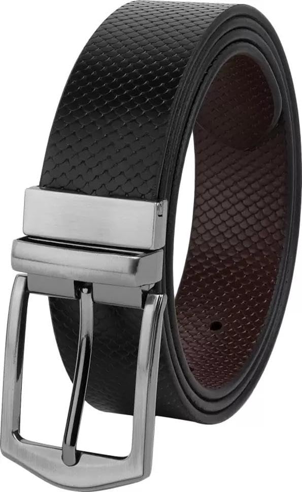 Men Party, Party, Formal, Casual Brown, Black Genuine Leather Reversible Belt ()_910 44