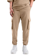Bewakoof Air 1.0 Mens Solid Mid Rise Oversized Joggers_552891_Brown_S