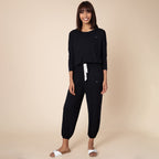 Nykd WomenS Comfortable Everyday Sleep And Lounge Top & Pajama Set/Night Suit With Full Sleeves, Tie-Up Top Detailing And Pocke