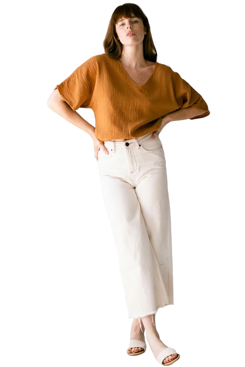 ANNI DESIGNER Womens Tunics Tops Rayon Viscose Solid Short Top for Women (DVIJA Brown_XXL_Brown_XX-Large)