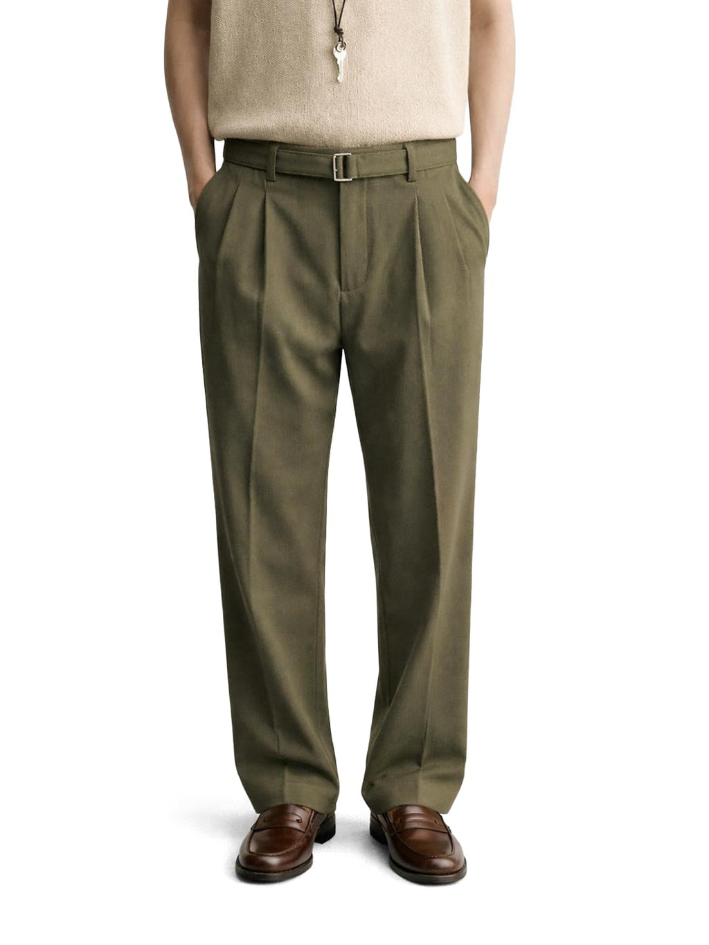 The Indian Garage Co Mens Relaxed Fit Mid-Rise Gurkha Sweater