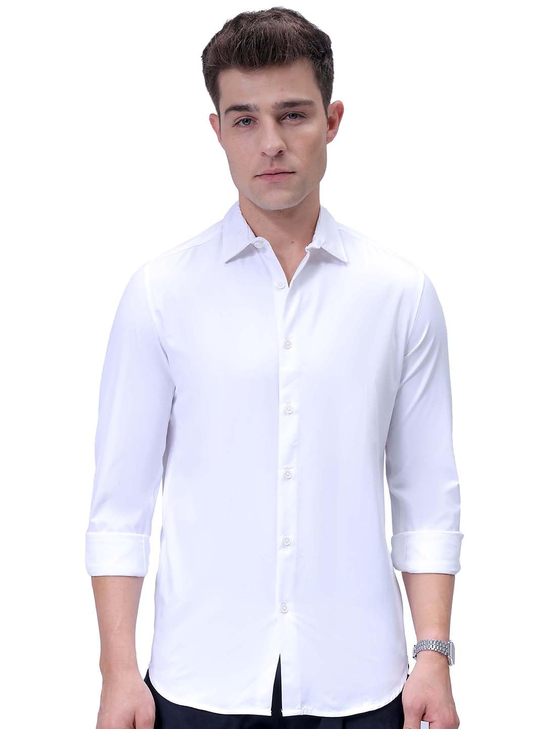The Indian Garage Co Mens Solid Slim Fit Shirt
