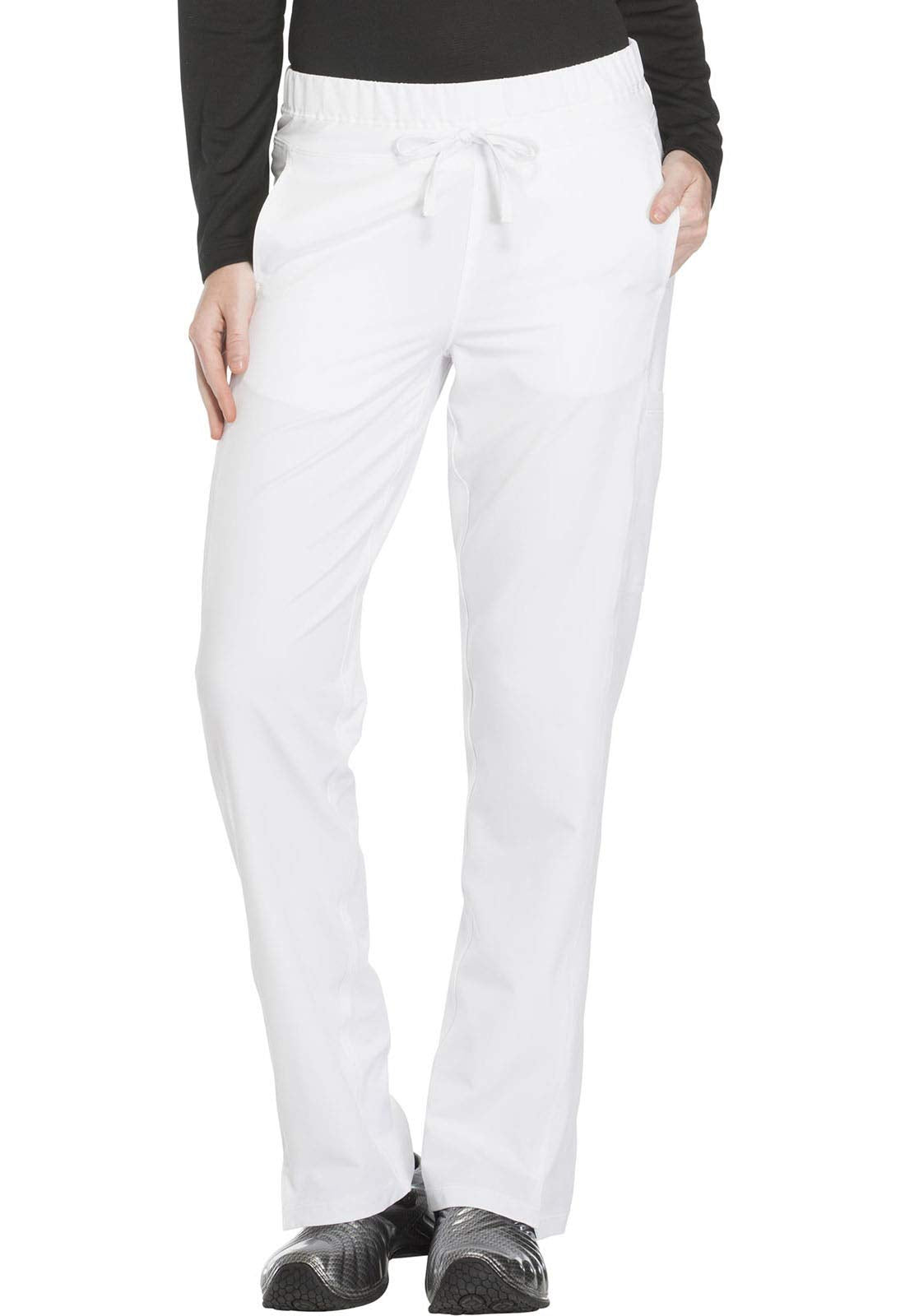 Dynamix Scrubs for Women, Drawstring Cargo Pants for Women Plus Size DK130, 4XL, White