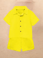 A.T.U.N. (ALL THINGS UBER NICE) Boys Solid Two Piece Set | Co-Ord Set for Boys