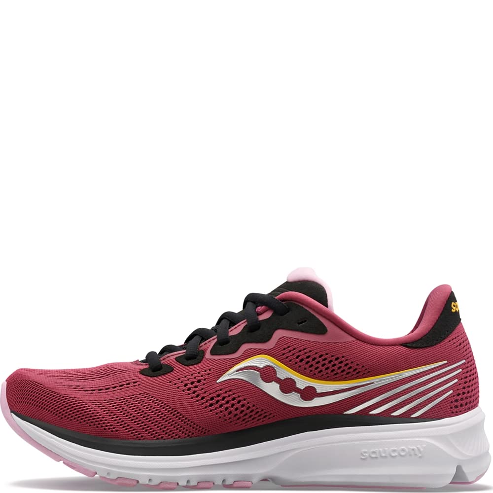 Saucony Women's Ride 14 Running Shoe, QUARTZ/VIZIGOLD, 8.5