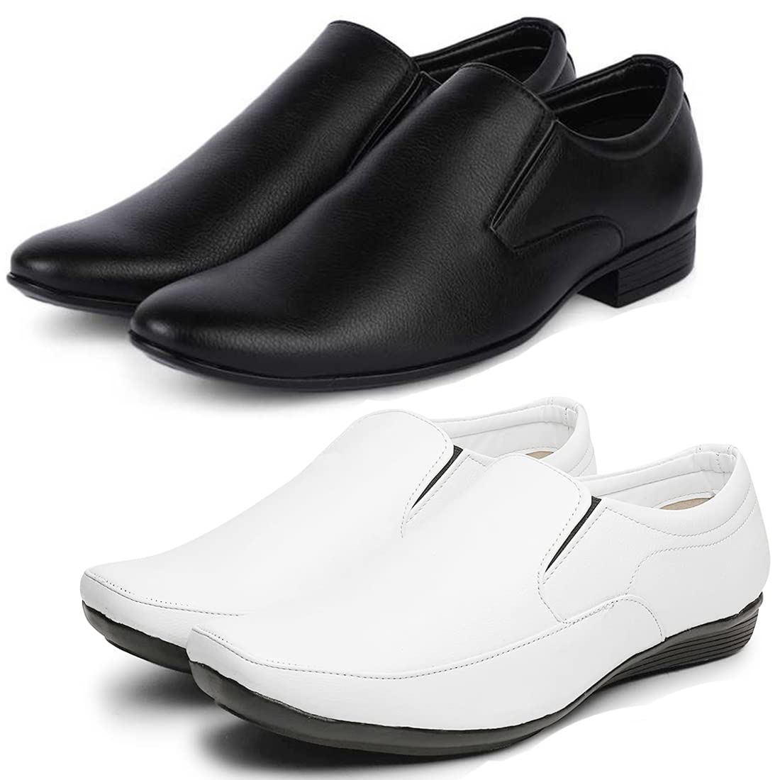 Graceful Trendy Formal Shoes/Party Shoes/ 2 Shoes Combo with Free Belt for Men and Boys (BAZAAR8024_VTR401Blk) Multicolor 9