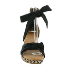 UGG Women's Yarrow Sandal, Black Canvas, 9