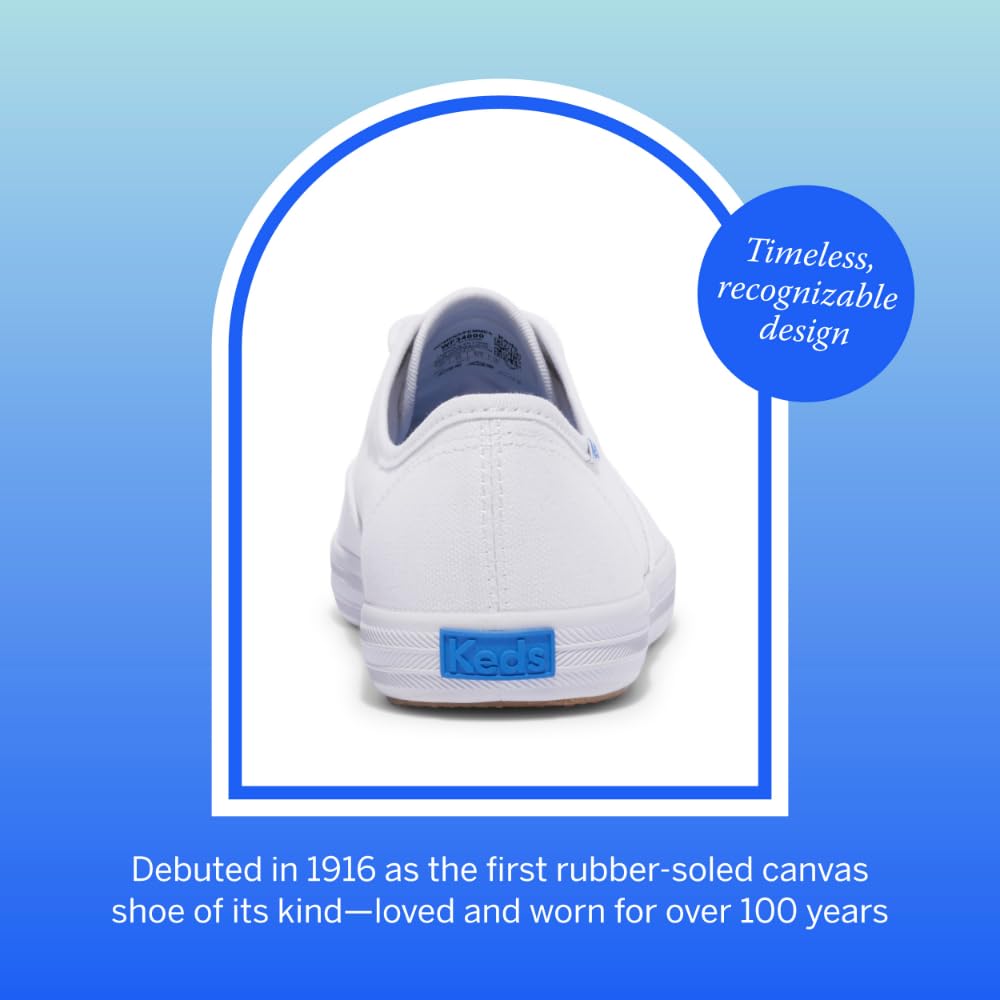 Keds Women's Champion Lace Up Sneaker, Black/Black Canvas, 8.5