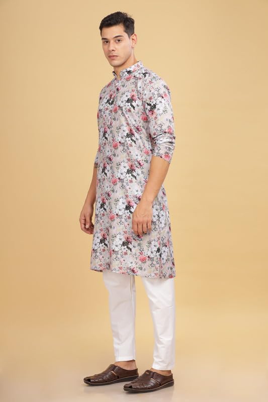 Be Active MenS Cotton Blend Regular Kurta (My0020 0_Multicolour