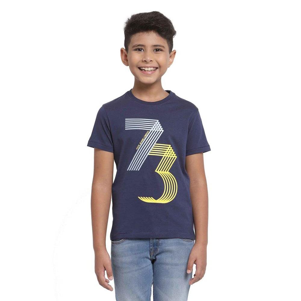 Pepe Jeans BoyS Tees (Pb503318_8-9 Years, Blue, 8-9 Years)