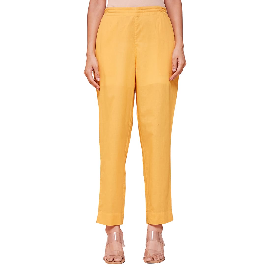 Fabindia WomenS Regular Ethnic Pant (2126407Yellow_Yellow