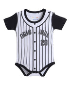 Bumzee White Boys Half Sleeves Bodysuit Age - 3-6 Months