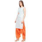 Aurelia Womens Tie Up Neck Printed Kurta