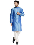 Jompers Mens Solid Dupion Silk Kurta Pyjama Set