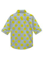 A.T.U.N. (ALL THINGS UBER NICE) Boys Printed Full Sleeve Collar Neck Casual Shirt Blue-Yellow