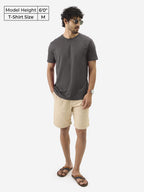 The Souled Store Supima: Dark Grey Men and Boys Short Sleeve Round Neck Solid Regular Fit Supima Cotton T-Shirts