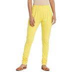 Fabindia Women Blend Drawstring Churidar Cotton_L Yellow