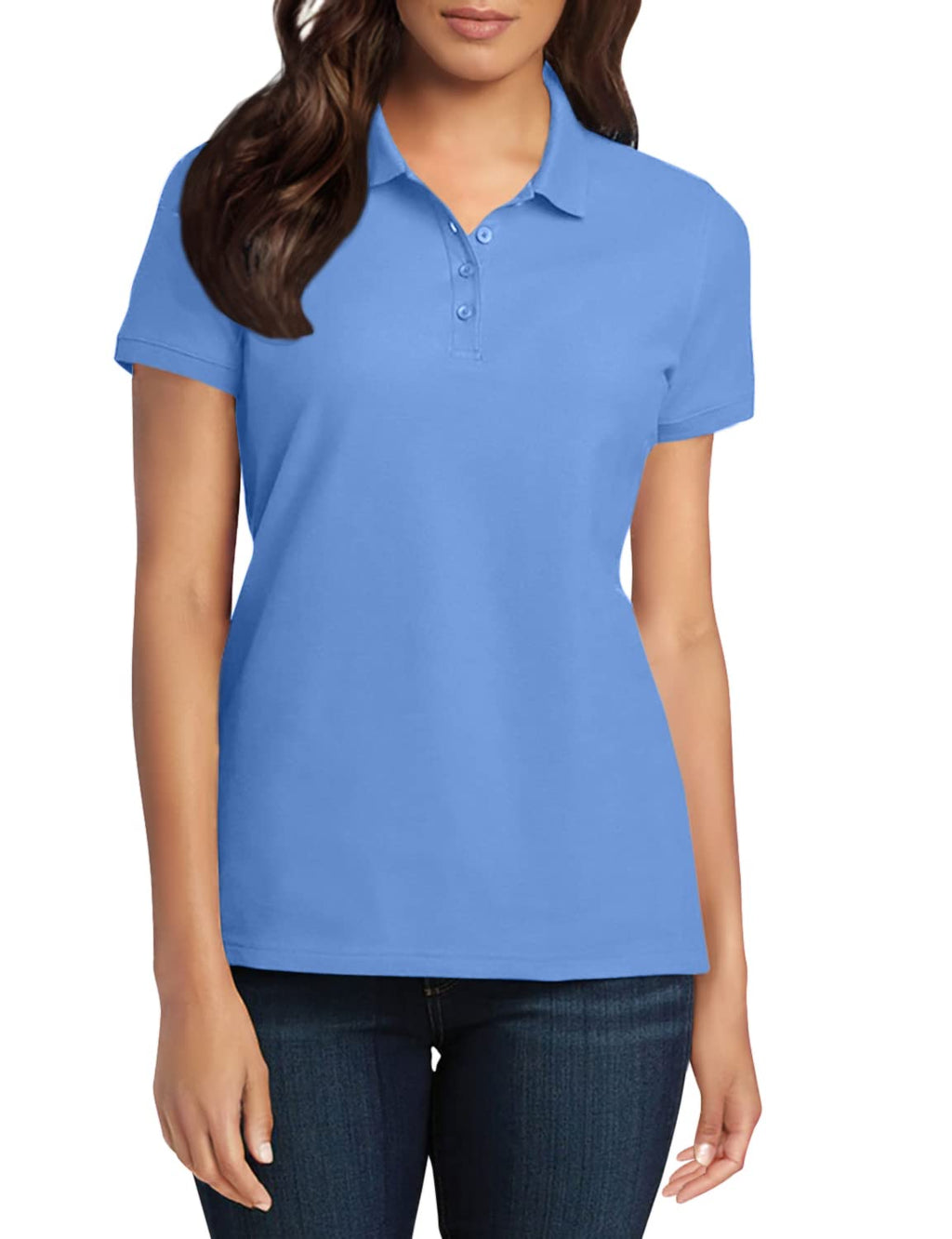 Port Authority Ladies core classic Pique Polo L100 carolina Blue S