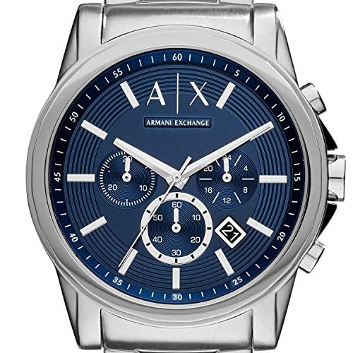A|X ARMANI EXCHANGE Men's Chronograph Silver-Tone Stainless Steel Bracelet Watch (Model: A|X2509)