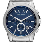 A|X ARMANI EXCHANGE Men's Chronograph Silver-Tone Stainless Steel Bracelet Watch (Model: A|X2509)