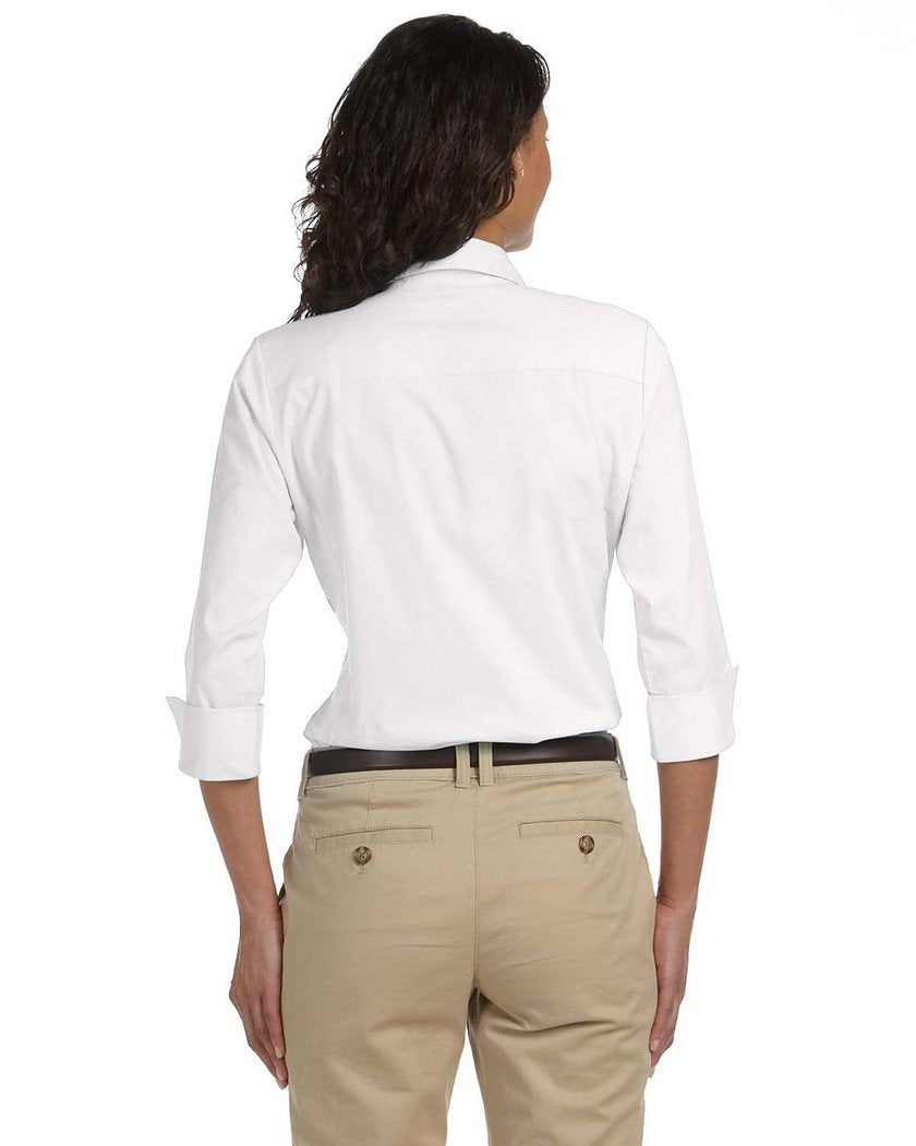 Ladies Perfect Fit34-Sleeve Stretch Poplin Blouse - LIME - S(D0102H7YE2T)