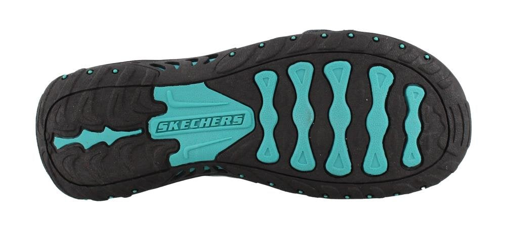 Skechers womens Reggae-jammin' Sandal, Black/Black, 9 US