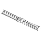 Juntan 20mm Watch Band Stainless Steel, Curved Solid End Tapered Metal Watch Strap, Oyster Watch Bracelet for Men Women with Dep