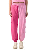 The Souled Store in A Heart Beat Women and Girls Pink Graphic Printed Regular Fit Joggers