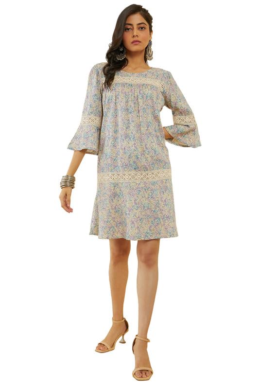 Soch Women Rayon Ethnic Motifs A-Line Dress