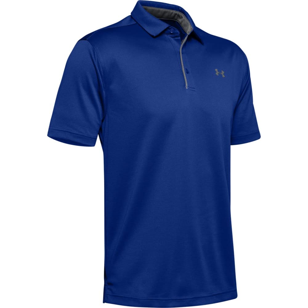 Under Armour Men's Tech Golf Polo , Royal (400)/Graphite, Small