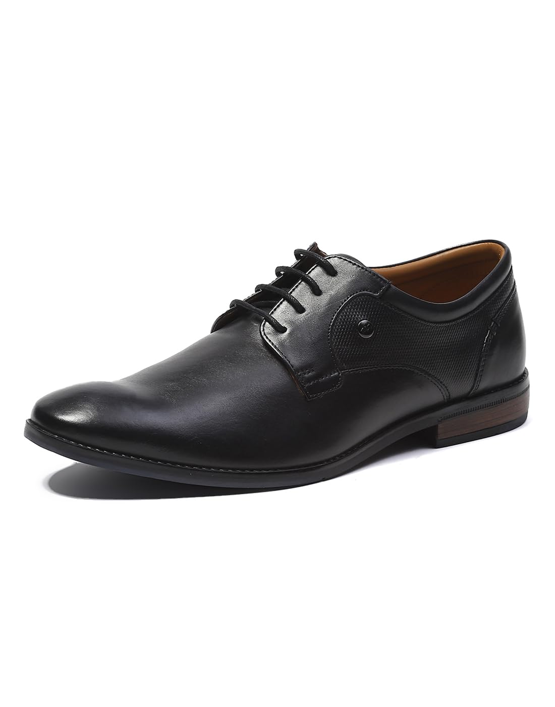 Monte Carlo Mens Black Solid Lace Up Genuine Leather Derby Shoes (201802FW110) 10