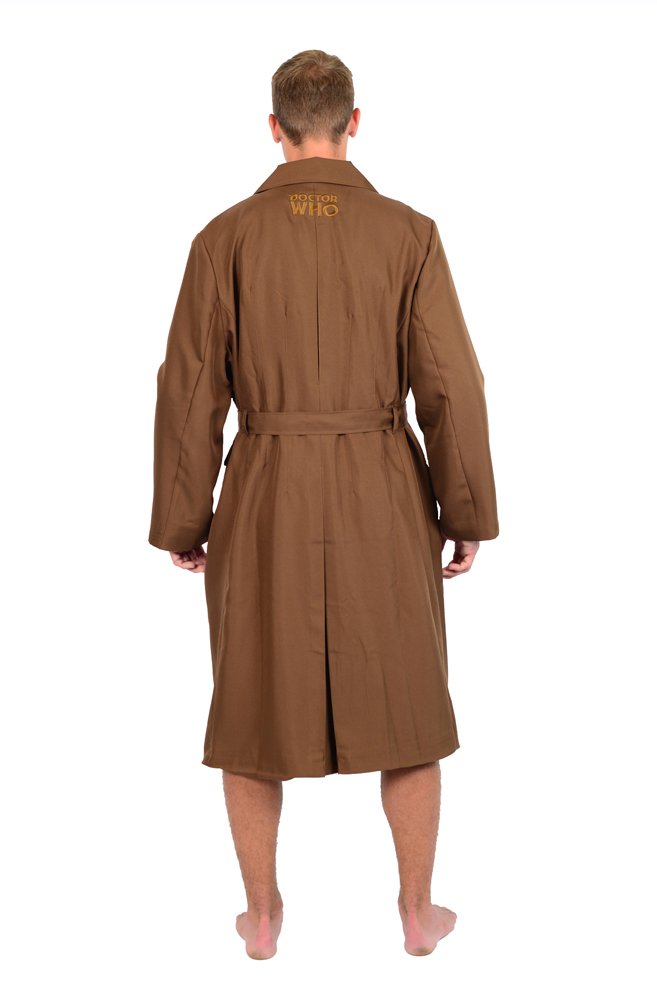 Doctor Who 10th Doctor Brown Trench Coat Jacket Styled Robe Multi One Size Fits Most