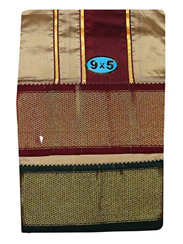 Prakasam Cotton Brand- Poly Mixing Mens Panjakejam Dhoti & Towel Set