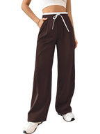 Leriya Fashion Women High Rise High Waist Wide Leg Trousers | Casual & Formal Pants |Loose Fit Track Pants | Gymwear | Cargo Pan