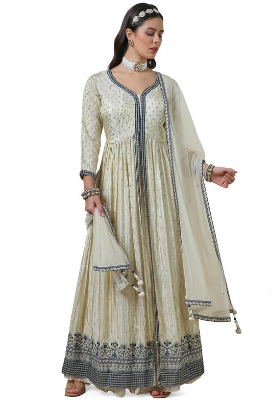 Soch Women Tissue Embroidered Alia Cut Suit Set with Sequins