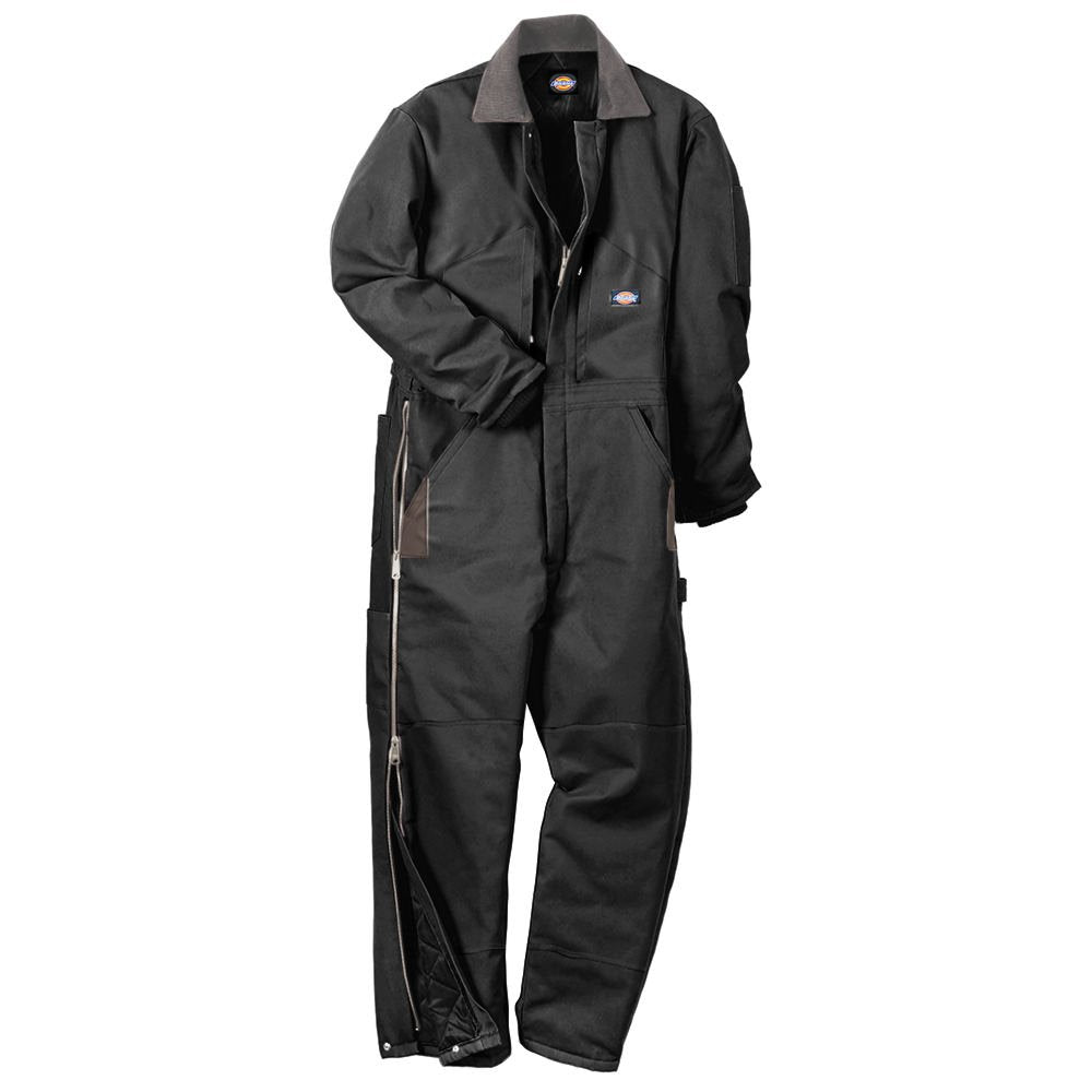 Dickies Men's Premium Insulated Duck Coverall, Black, Large - Regular